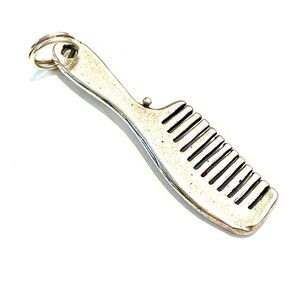 Hair Comb Sterling Silver Jewelry Charm - #hairdresser #hair comb